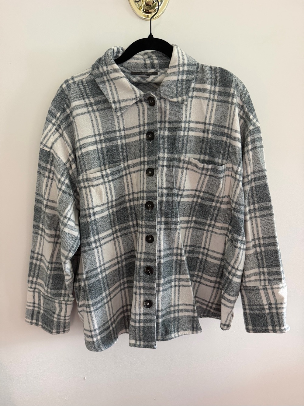 French Connection Flannel Shacket - Picture 12 of 12